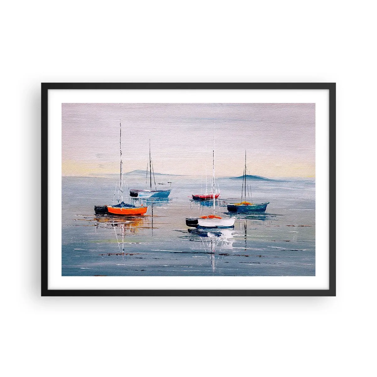 Poster in een zwarte lijst - Een welverdiende rust - 70x50 cm