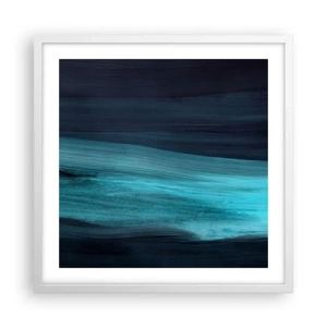 Poster in een witte lijst - Ga met de stroom mee - 50x50 cm