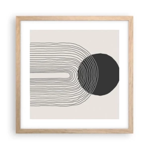 Een poster in een licht eiken lijst - Bibberen en vertrouwen - 40x40 cm