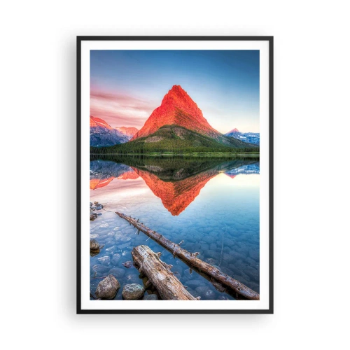 Poster in een zwarte lijst - Warmte en koude - 70x100 cm