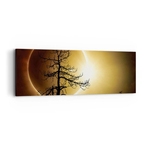 Schilderen op canvas - Totale zonsverduistering - 90x30 cm