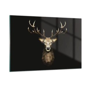 Schilderen op glas - Kubistische herten - 120x80 cm