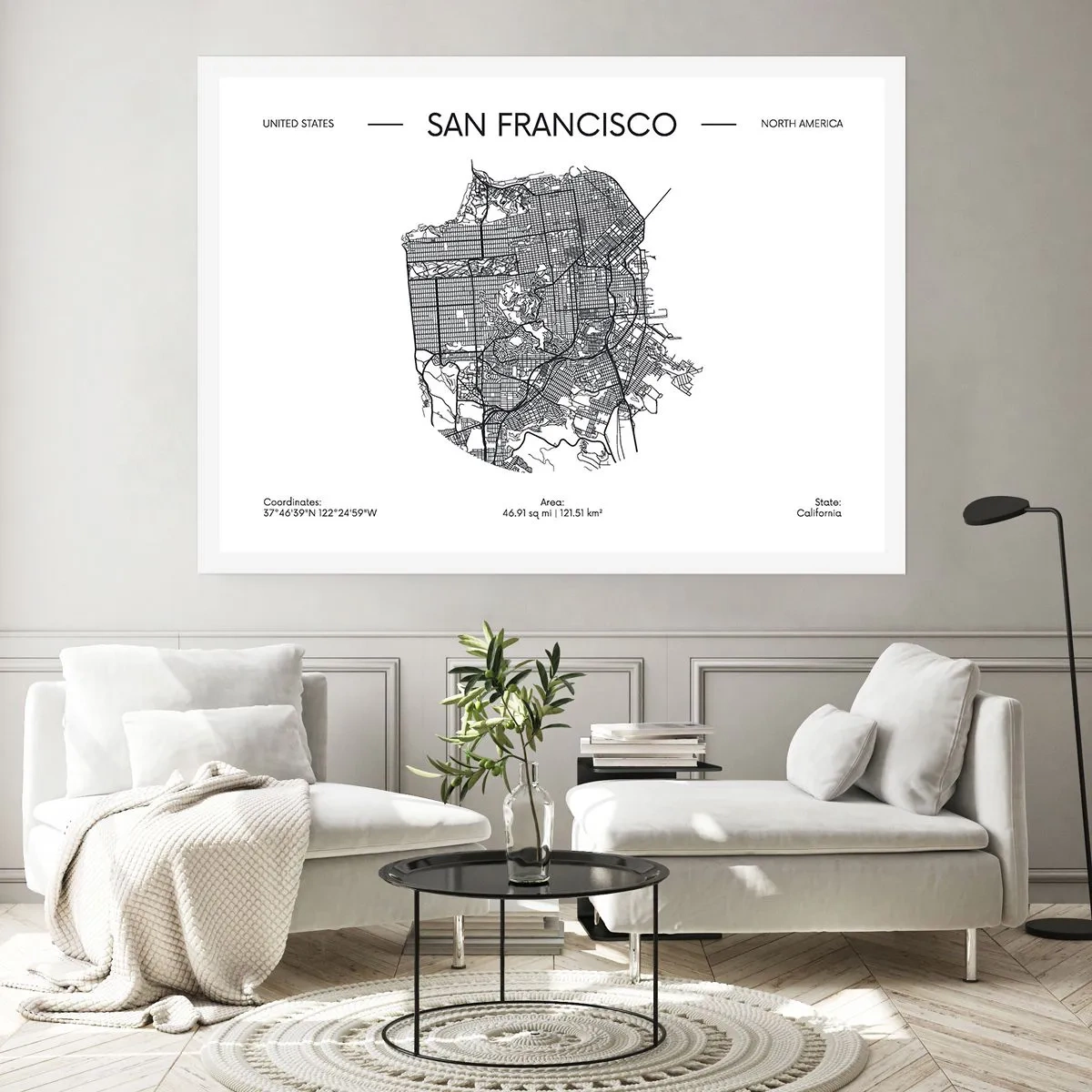 Poster - Anatomie van San Francisco - 91x61 cm