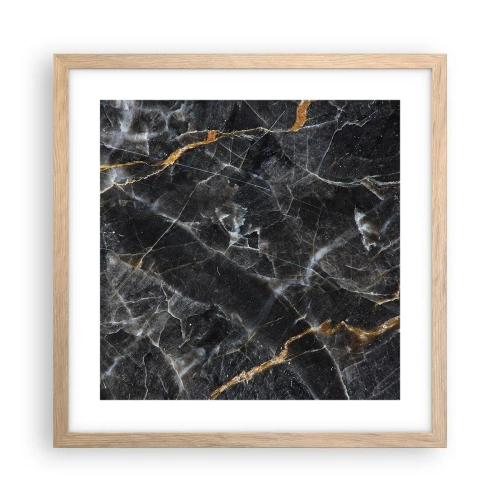 Een poster in een licht eiken lijst - Het innerlijke leven van de steen - 40x40 cm