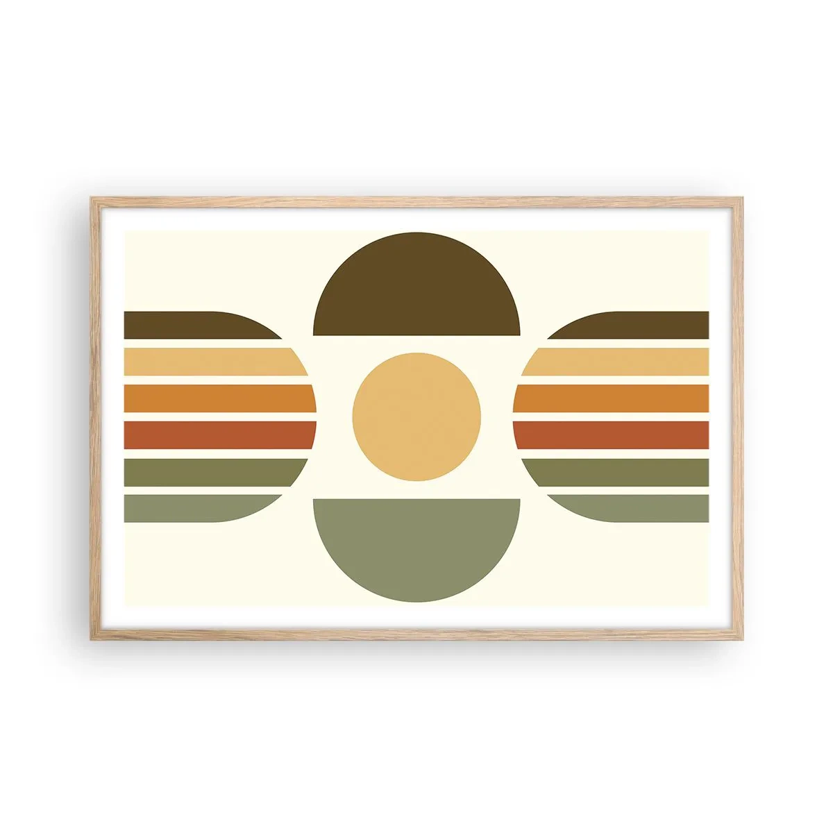 Een poster in een licht eiken lijst - In aardetinten - 91x61 cm