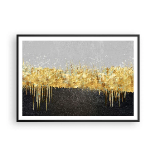 Poster in een zwarte lijst - Naar binnen en naar boven - 100x70 cm