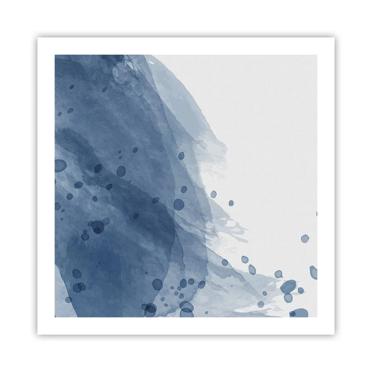 Poster - Blauwe tule - 60x60 cm