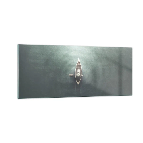 Schilderen op glas - Door het maanmeer - 100x40 cm