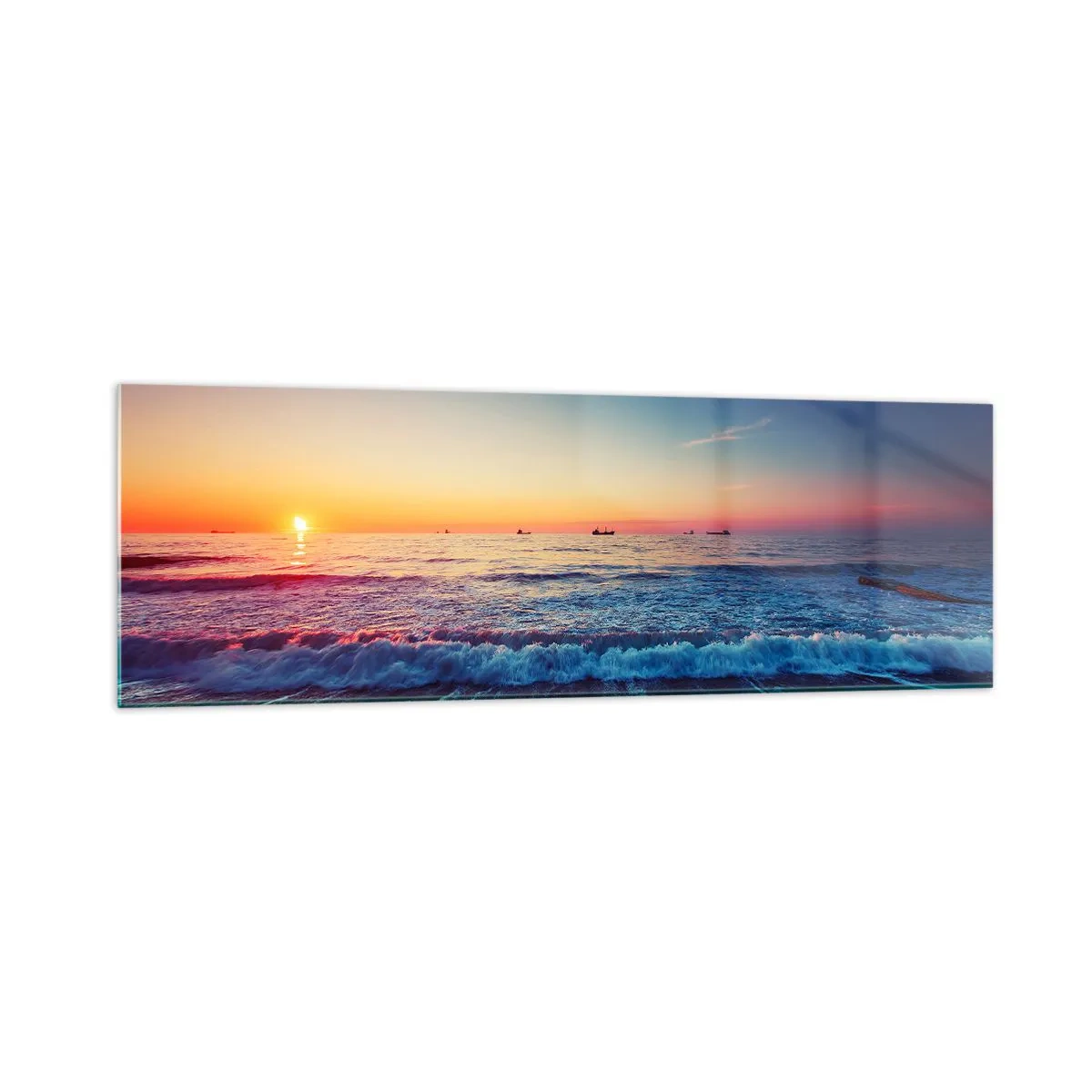 Schilderen op glas - Hoe zit het met de horizon? - 160x50 cm