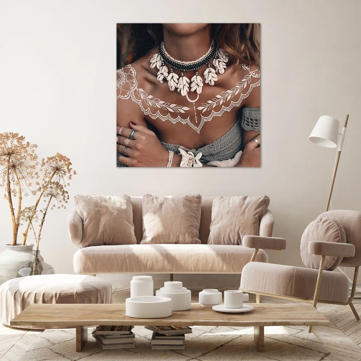 Schilderen op canvas - Talismannen, rituelen van vrouwelijkheid - 50x50 cm