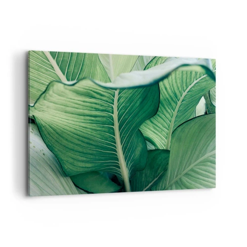 Schilderen op canvas - Intens groen leven - 100x70 cm