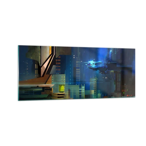 Schilderen op glas - In de nabije toekomst - 100x40 cm