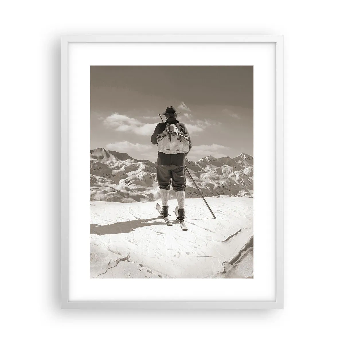 Poster in een witte lijst - En de bergen blijven onveranderd - 40x50 cm