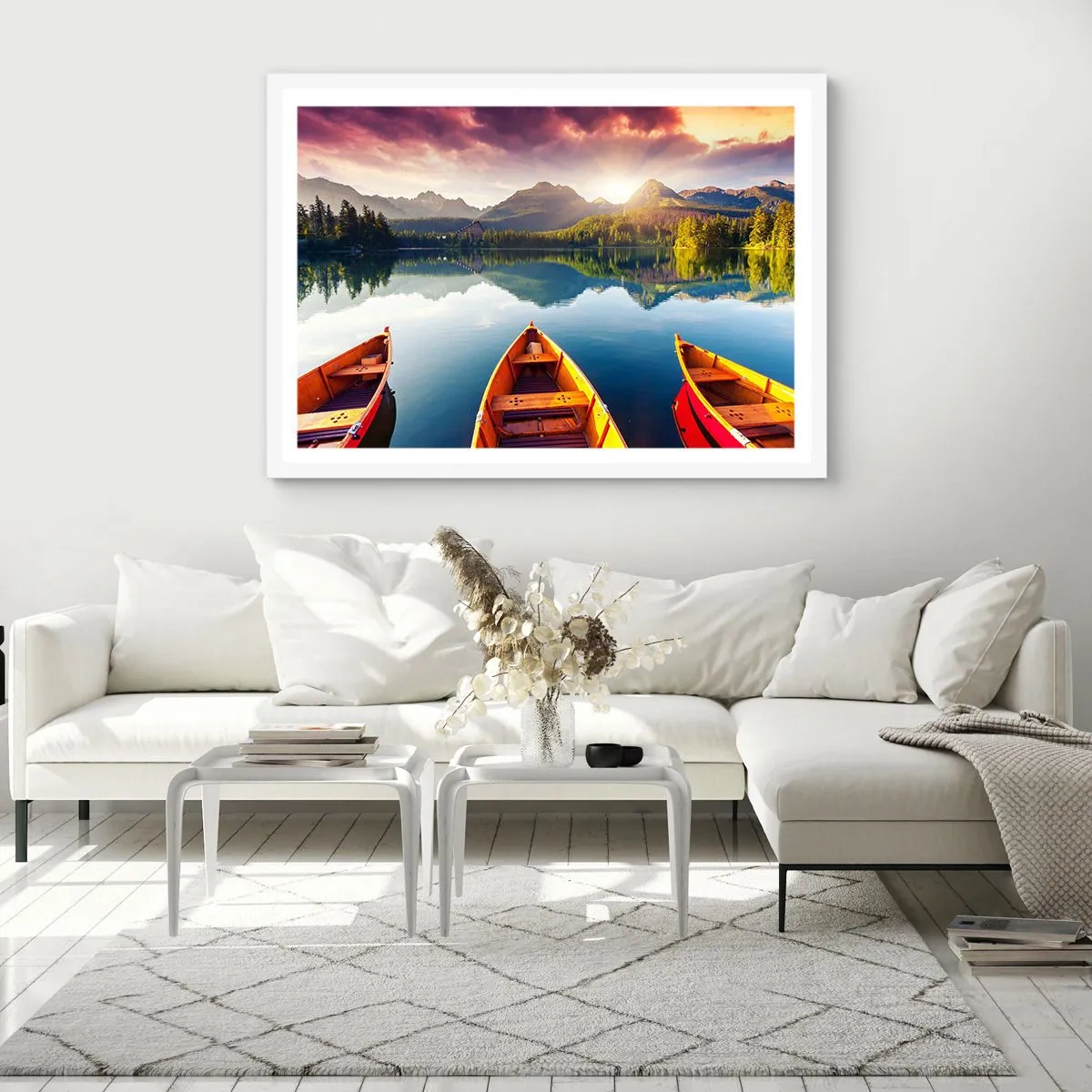 Poster in een witte lijst - Niets tegen de natuur - 100x70 cm