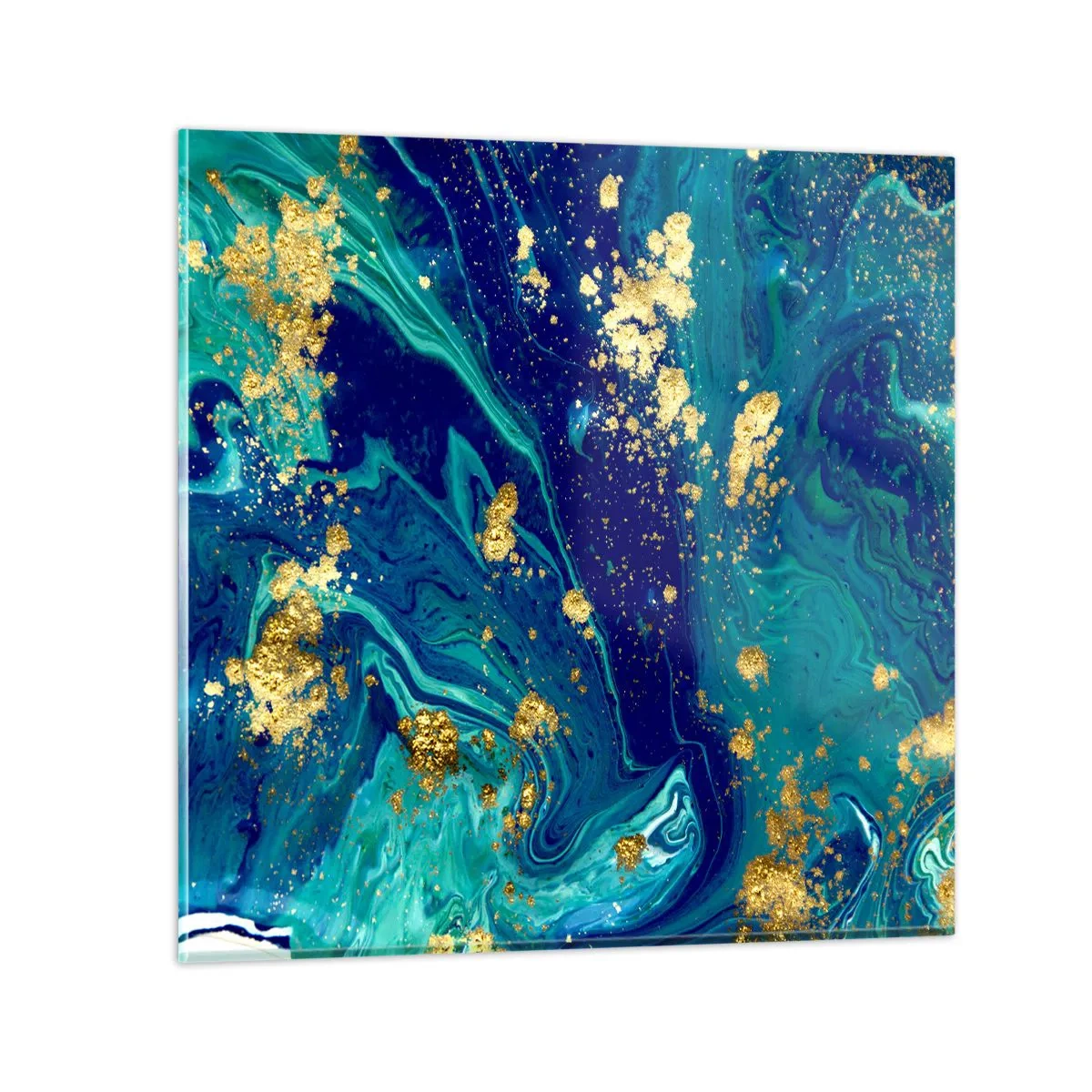 Schilderen op glas - De bloemblaadjes van de zon - 70x70 cm