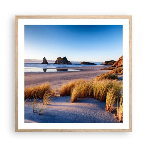 Een poster in een licht eiken lijst - Voor rustzoekers - 60x60 cm