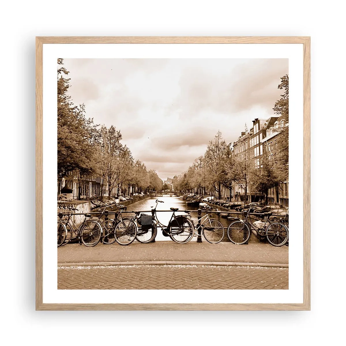 Een poster in een licht eiken lijst - Hollandse sfeer - 60x60 cm