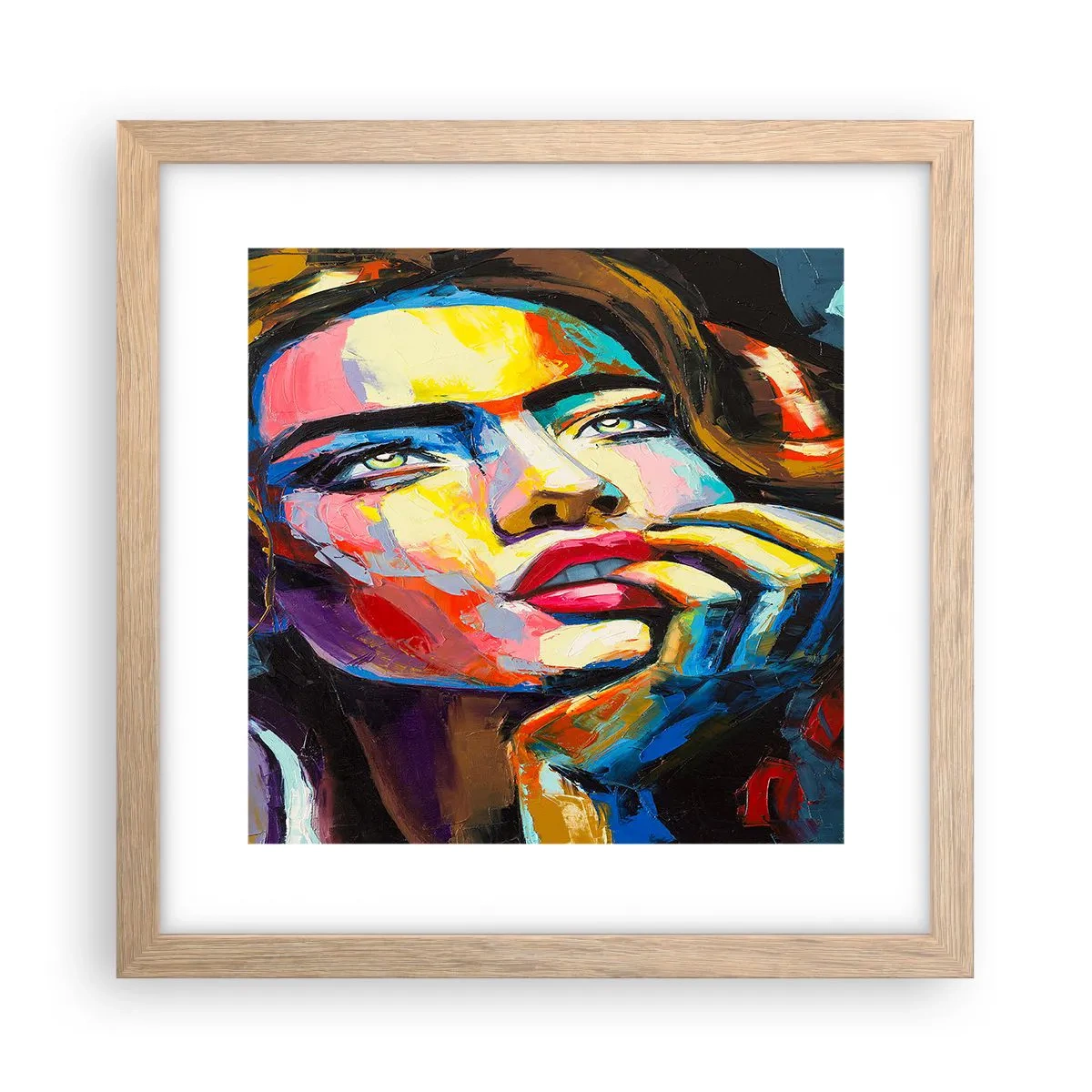 Een poster in een licht eiken lijst - Dromen vliegen in de lucht als vogels - 30x30 cm