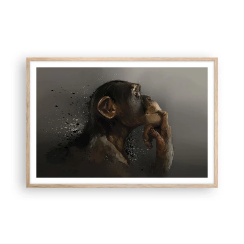 Een poster in een licht eiken lijst - Zeker een denker - 91x61 cm