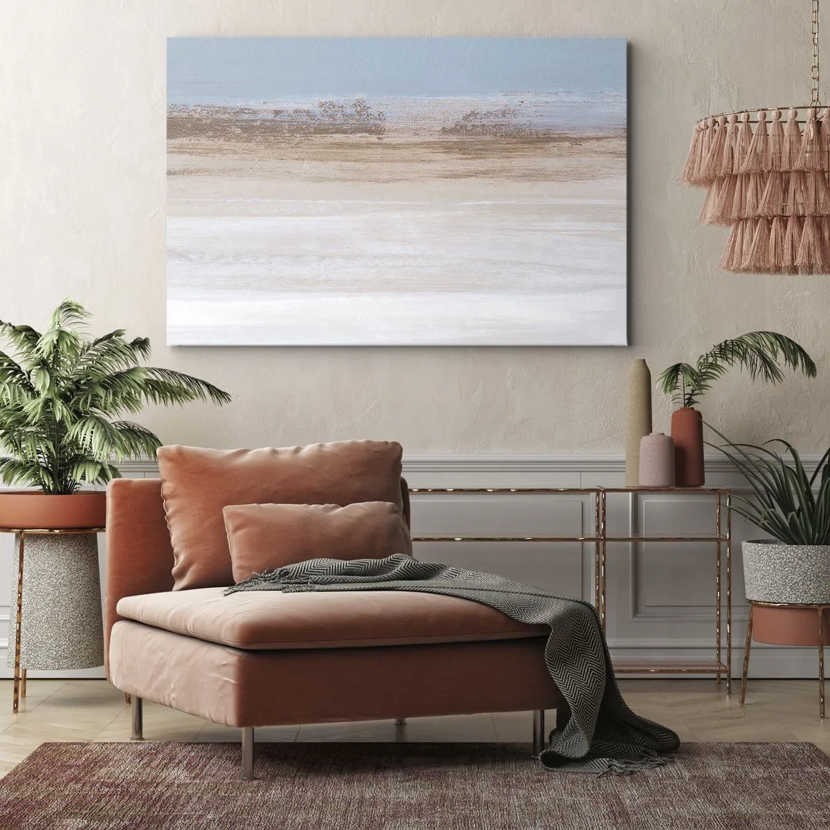 Schilderen op canvas - Dubbelzinnig landschap - 100x70 cm