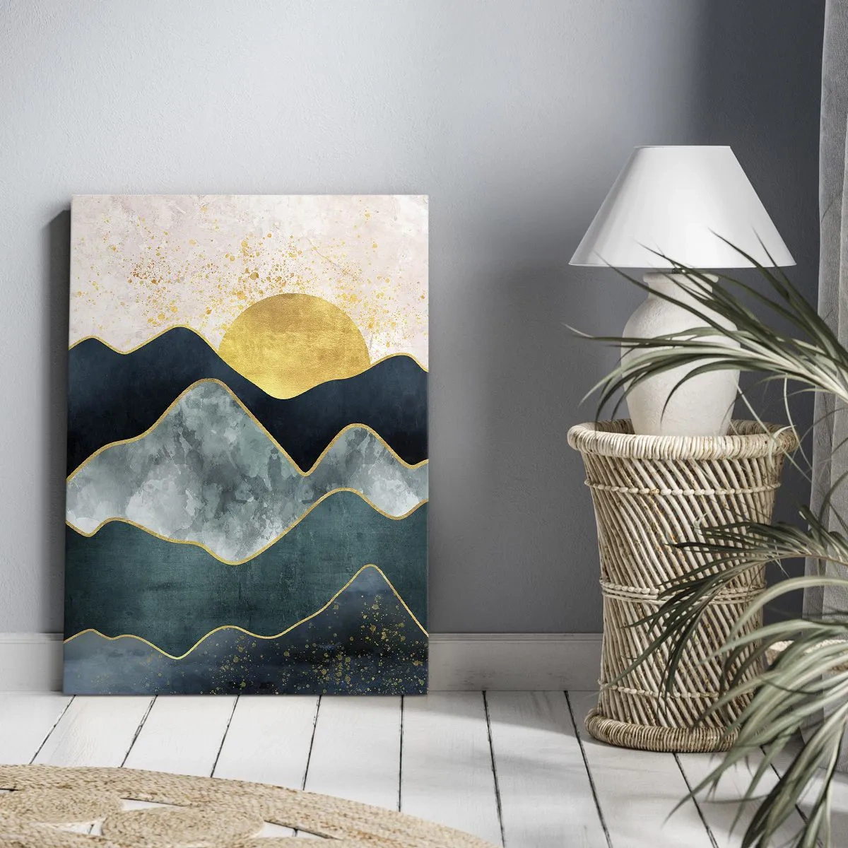 Schilderen op canvas - Achter de zeven bergen - 70x100 cm