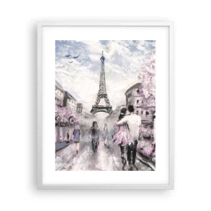 Poster in een witte lijst - Hoe verliefd te worden is alleen in ... - 40x50 cm