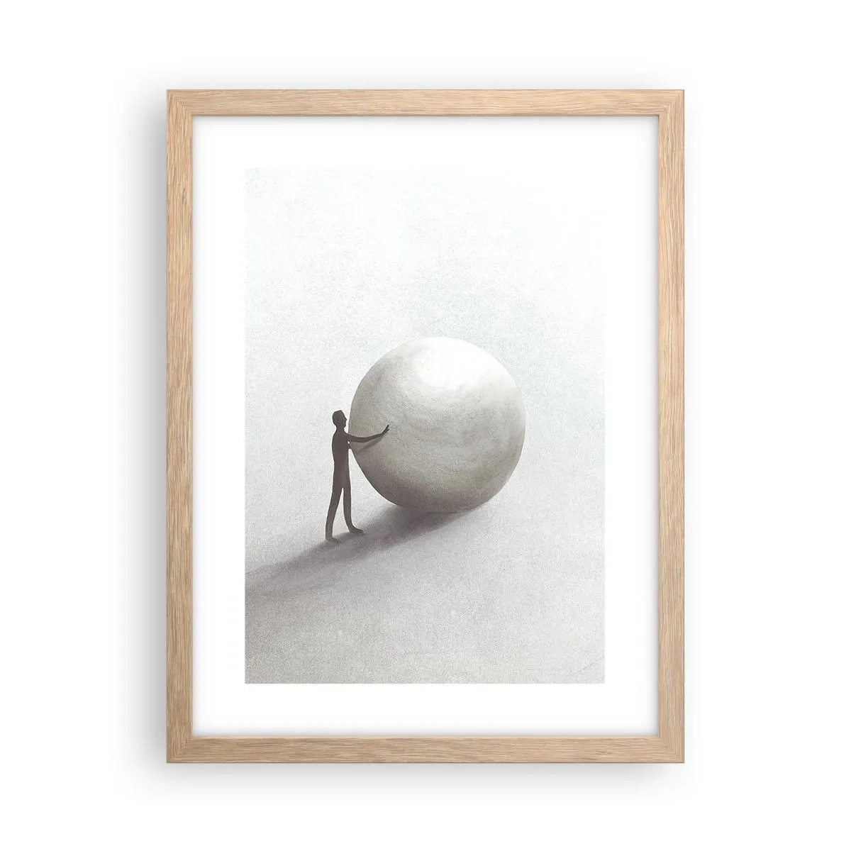 Een poster in een licht eiken lijst - Het spel van het leven - 30x40 cm