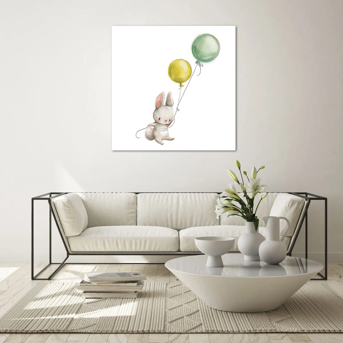 Schilderen op glas - Ik ga ook vliegen! - 70x70 cm