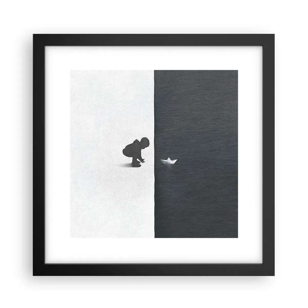 Poster in een zwarte lijst - Geweldige expeditie - 30x30 cm