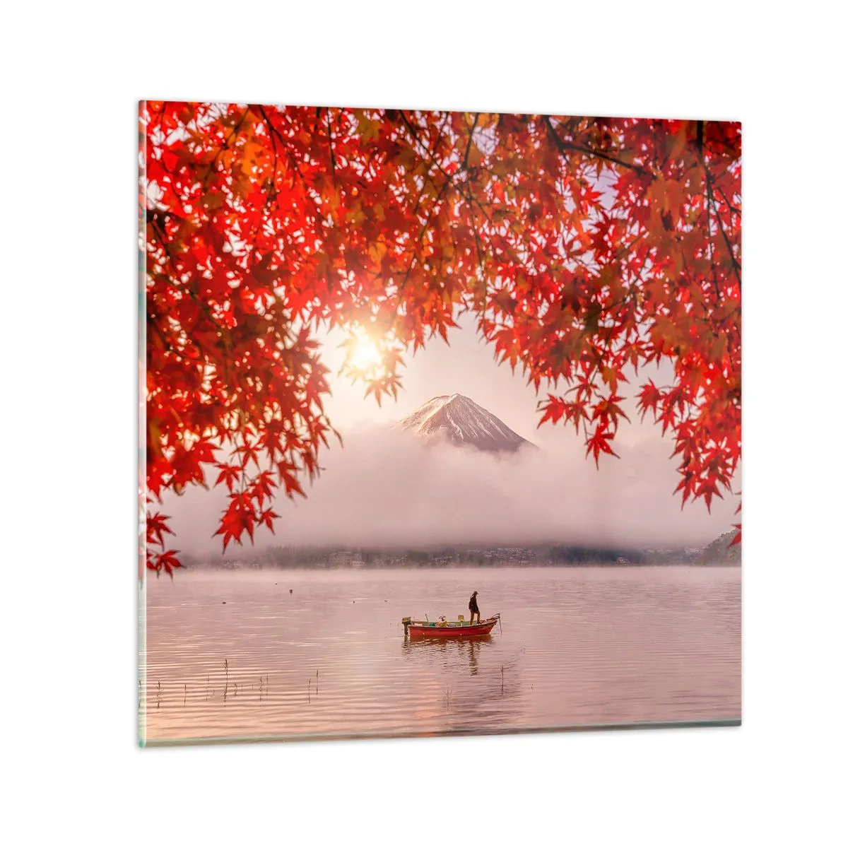 Schilderen op glas - In het Japanse klimaat - 30x30 cm