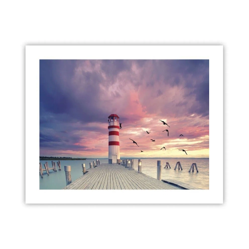Poster - Het is tijd naar de haven te gaan - 50x40 cm