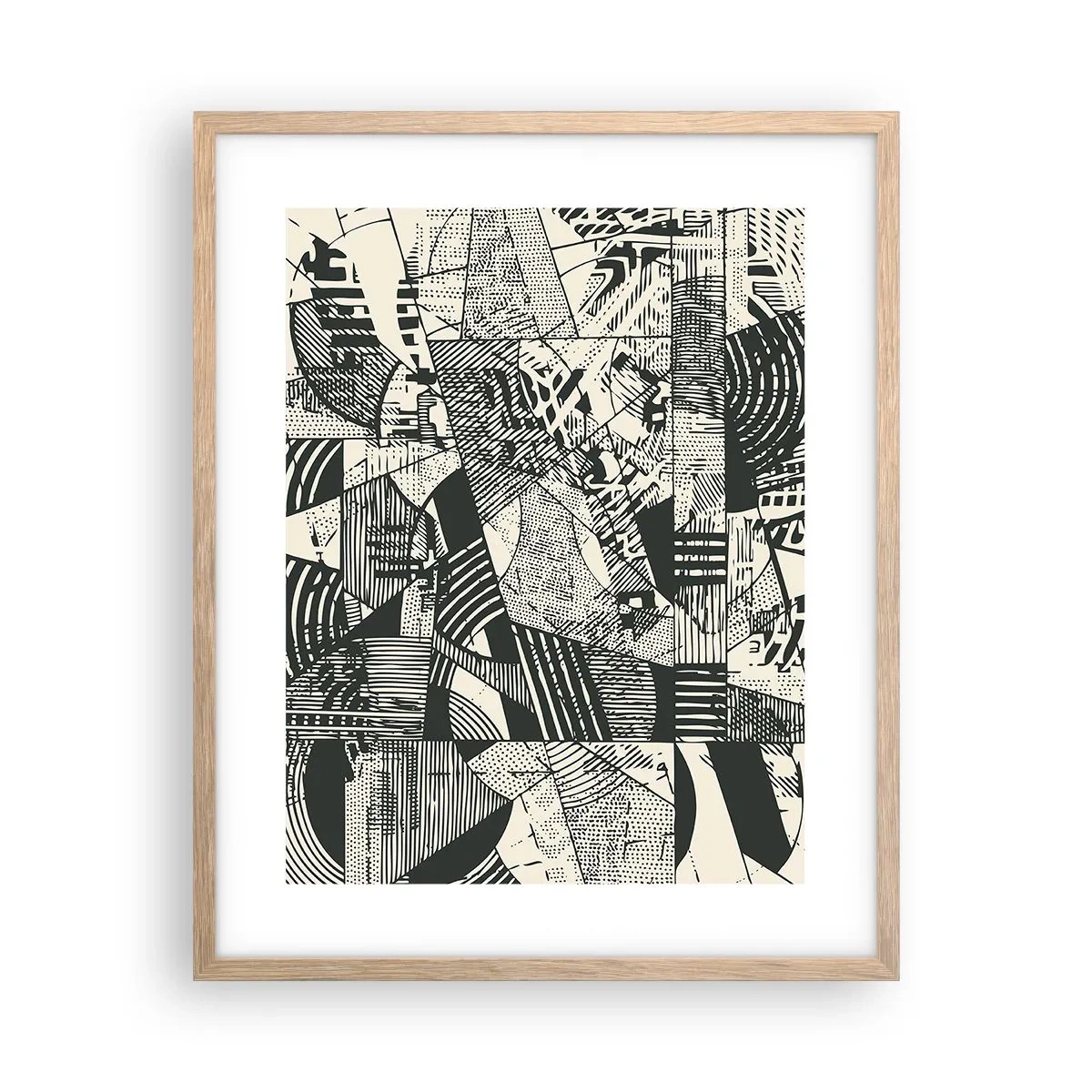 Een poster in een licht eiken lijst - De dynamiek van nu - 40x50 cm