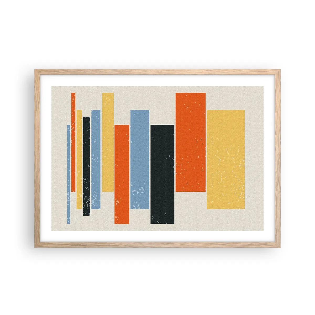 Een poster in een licht eiken lijst - Muzieknotatie - 70x50 cm