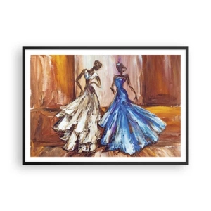 Poster in een zwarte lijst - Een dankbaar duo - 100x70 cm