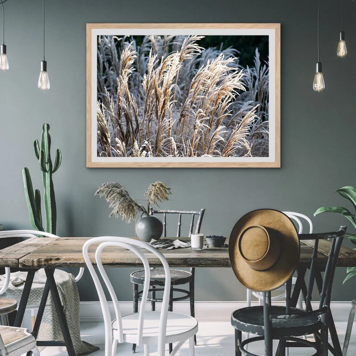 Een poster in een licht eiken lijst - Gekleed met vorst - 40x30 cm