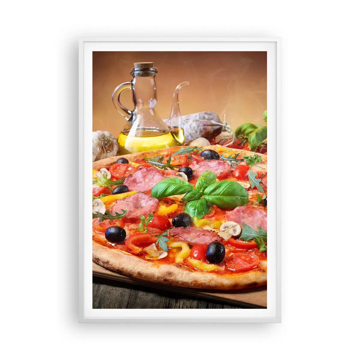 Poster in een witte lijst - Met echte Italiaanse smaak - 70x100 cm