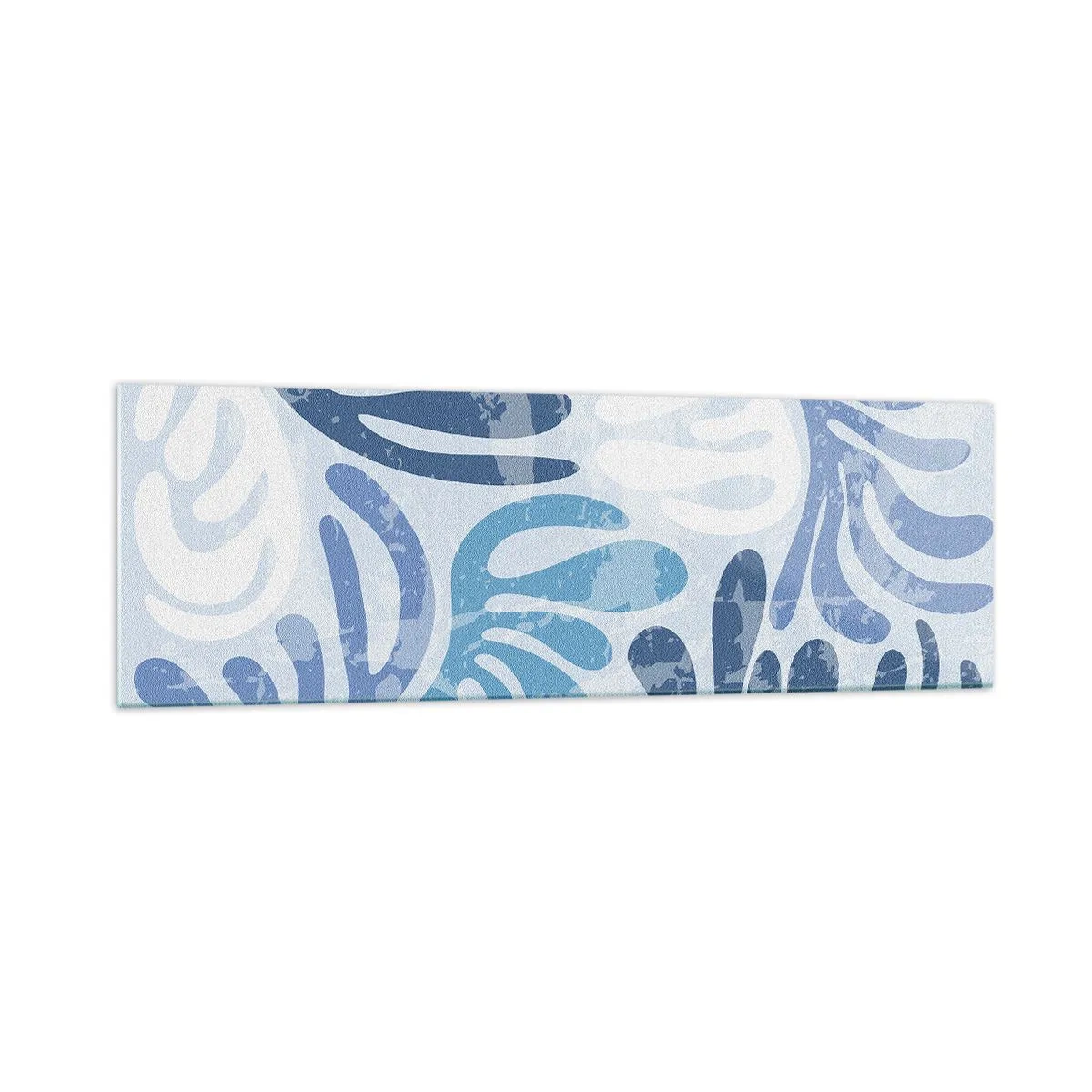 Schilderen op glas - Blauwe varens - 160x50 cm