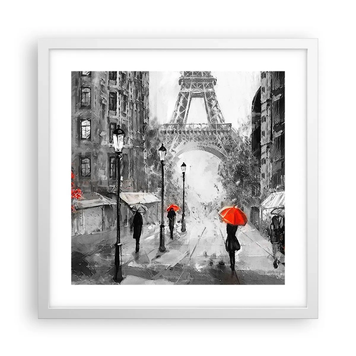 Poster in een witte lijst - Alle wegen leiden naar haar - 40x40 cm