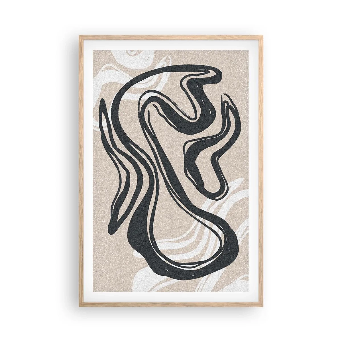 Een poster in een licht eiken lijst - Expressie vermenigvuldigd - 61x91 cm