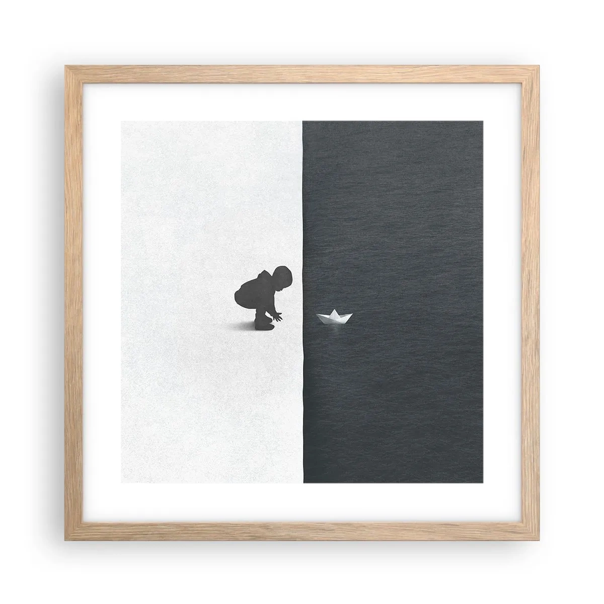 Een poster in een licht eiken lijst - Geweldige expeditie - 40x40 cm