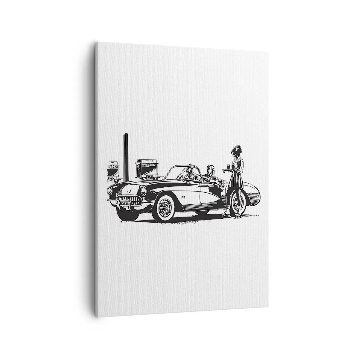 Schilderen op canvas - 60e - zorgeloos Amerika - 50x70 cm