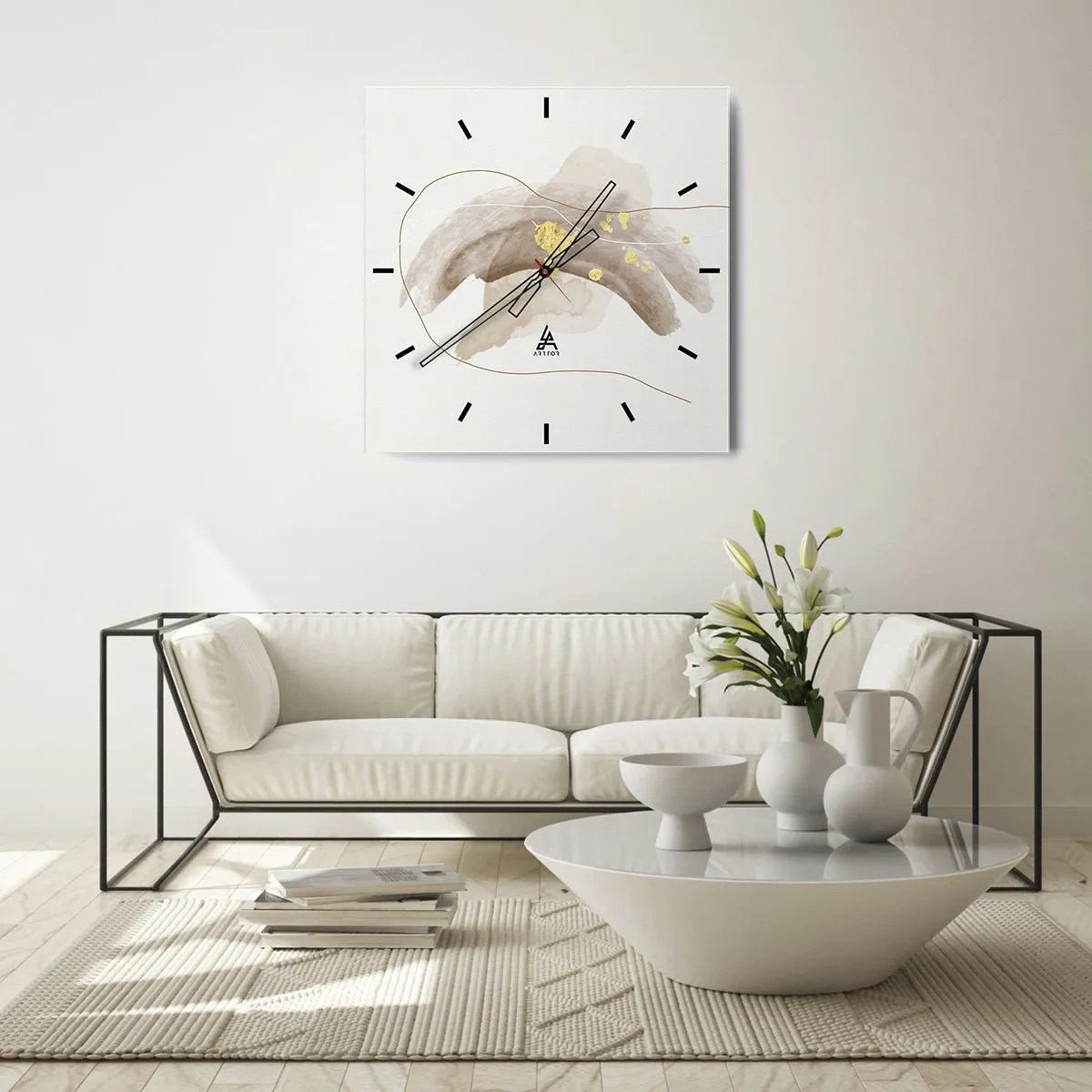 Wandklok - Klok - Ontmoet in de ruimte - 40x40 cm