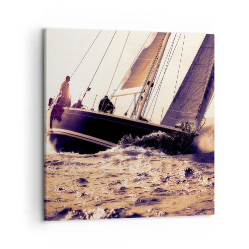 Schilderen op canvas - Zeil, matroos - 60x60 cm