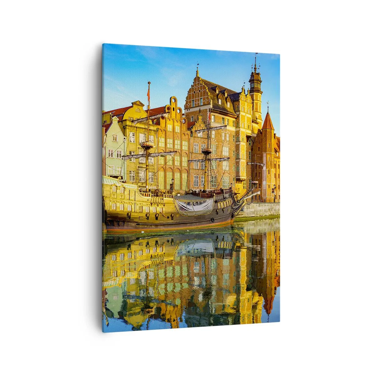 Schilderen op canvas - Een spiegelbeeld van het verleden - 70x100 cm