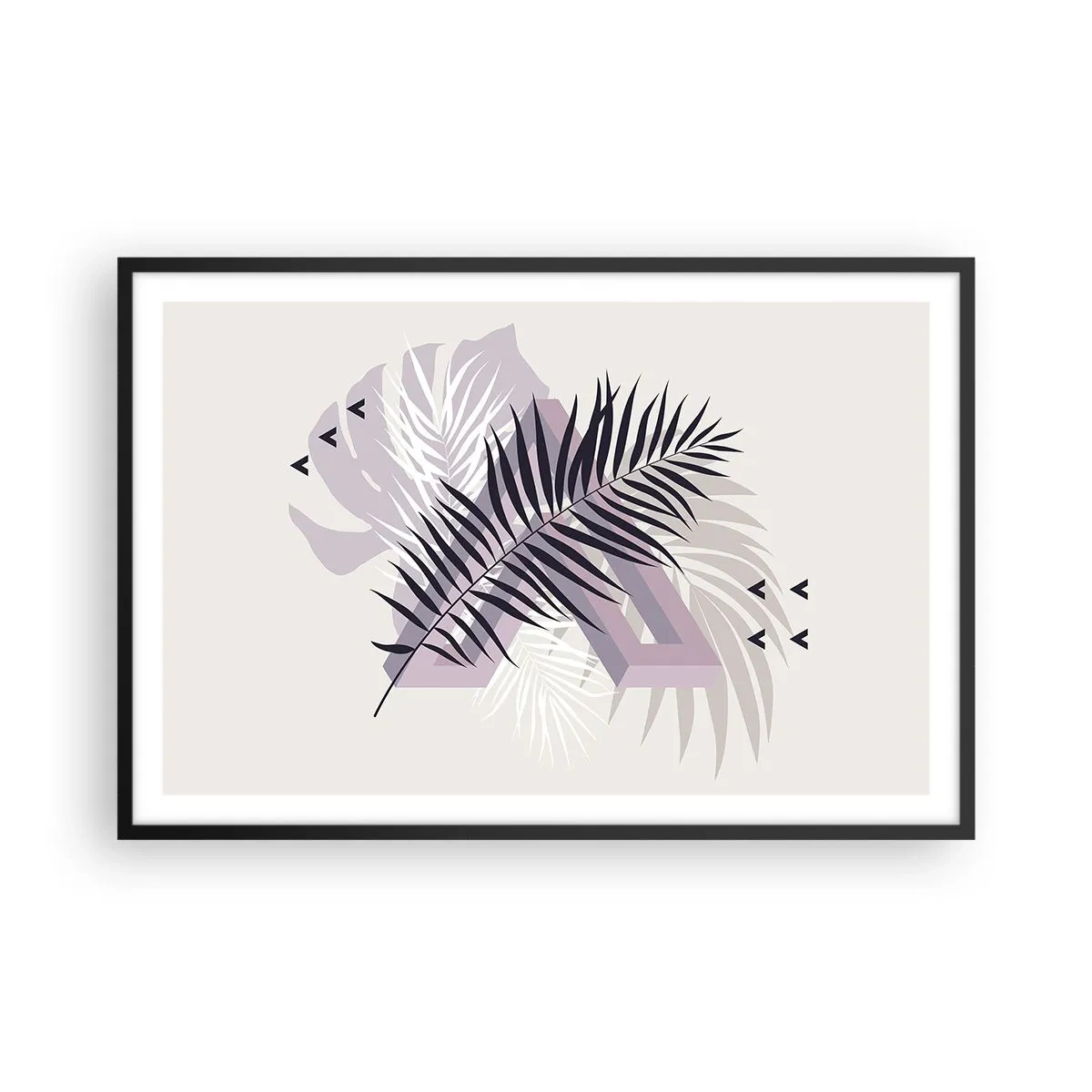 Poster in een zwarte lijst - De schaduw van de schaduw - 91x61 cm