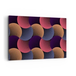 Schilderen op canvas - In een cirkelvormig ritme - 120x80 cm