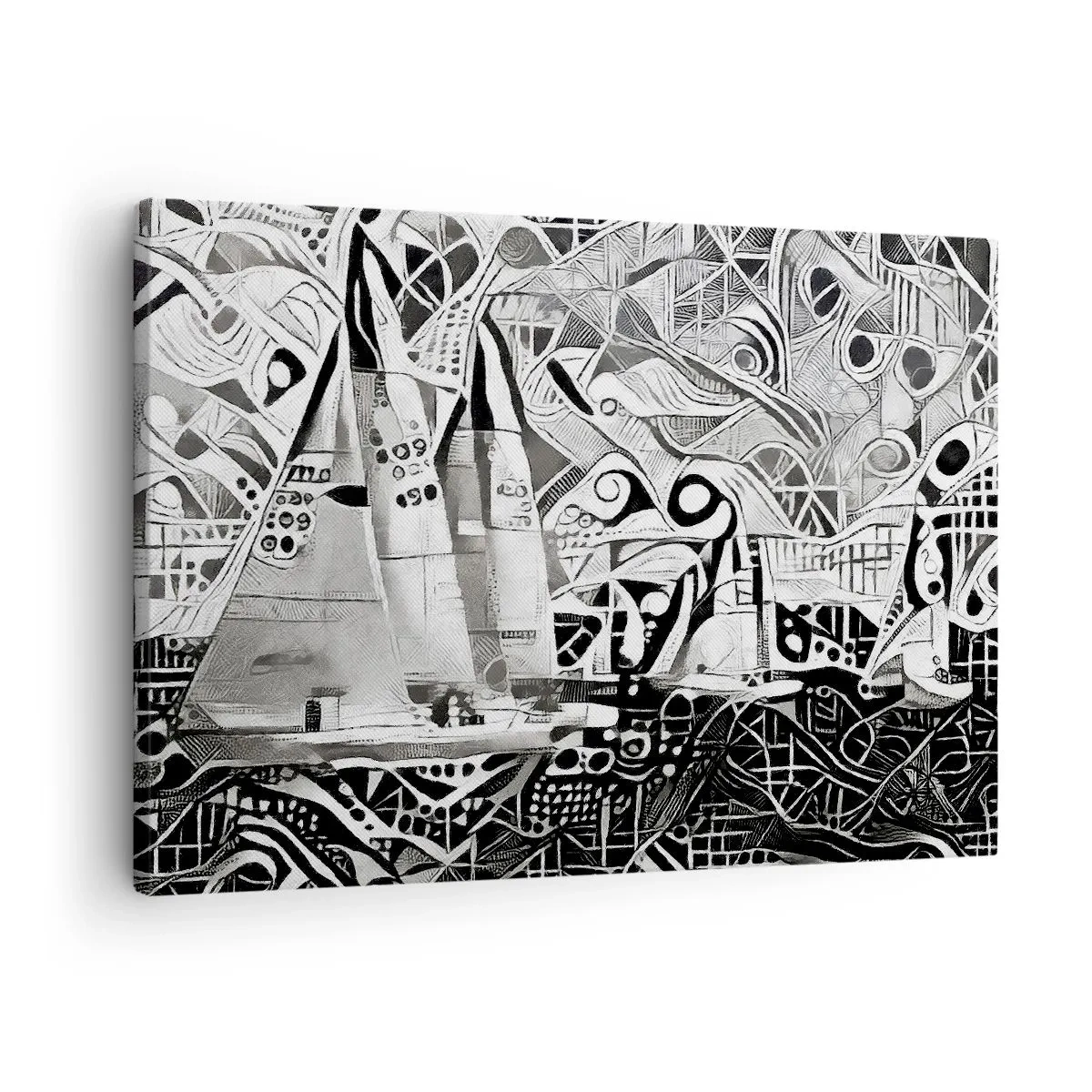 Schilderen op canvas - Tussen de golven - 70x50 cm