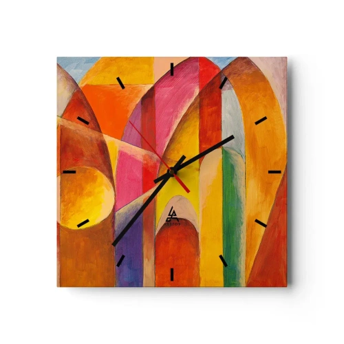 Wandklok - Klok - Kathedraal van de zon - 30x30 cm
