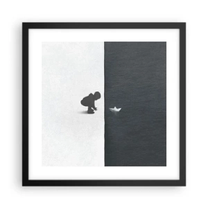Poster in een zwarte lijst - Geweldige expeditie - 40x40 cm