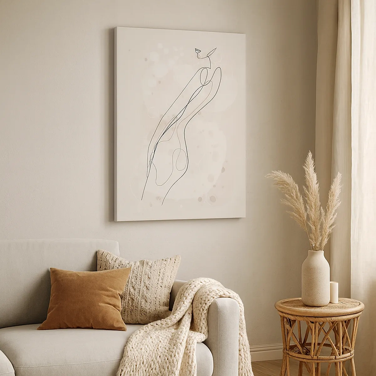 Schilderen op canvas - De blik dwaalt af - 50x70 cm